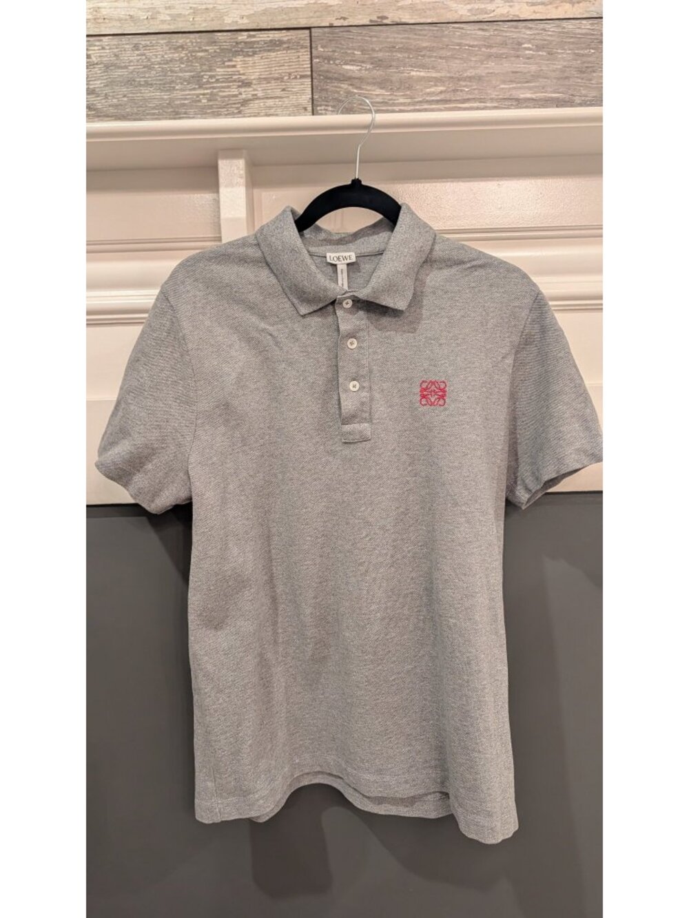 Loewe Gray Anagram Polo Shirt Men's L